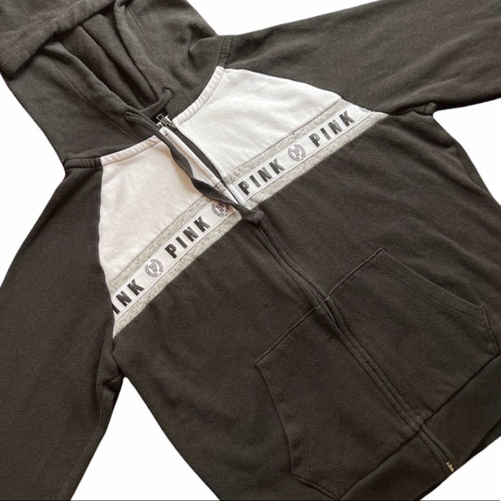 VS Pink black zip up